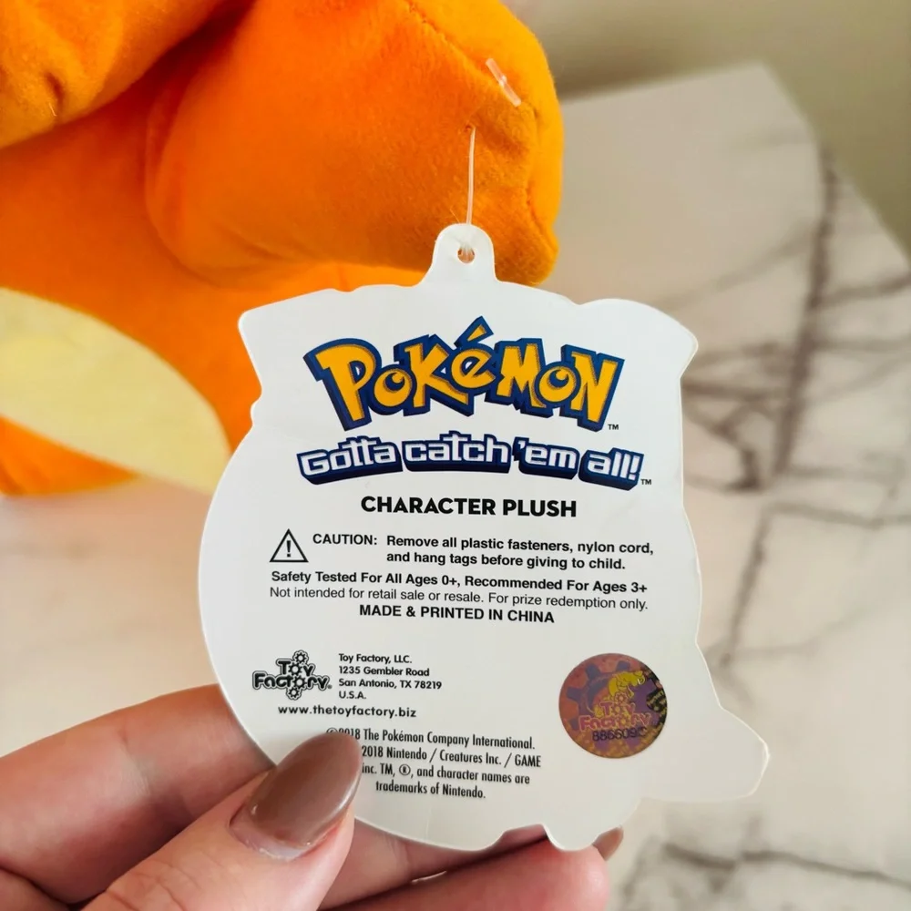 Pokemon 2017 Charmander Nintendo Jumbo 14” Plush Toy Stuffed Animal Toy‎ Factory